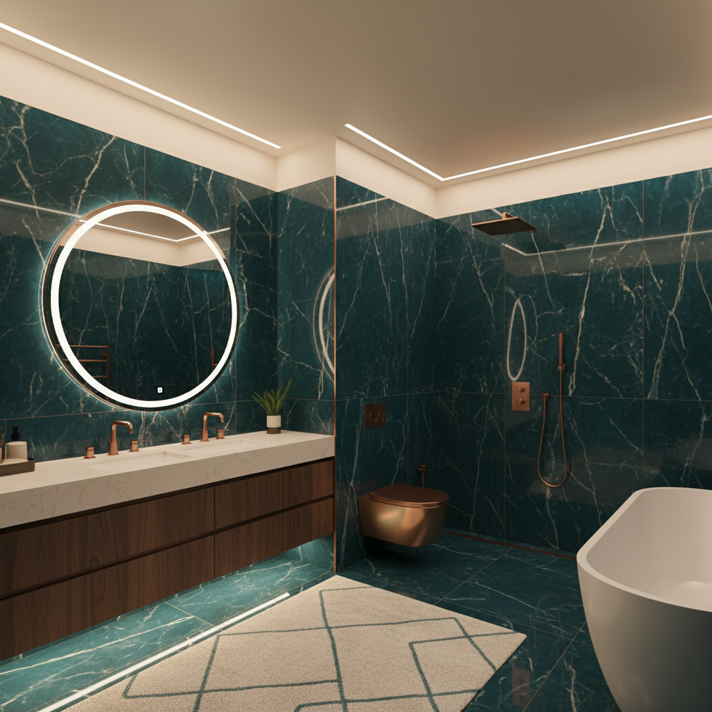 Auric Haven Copper Accent Wall